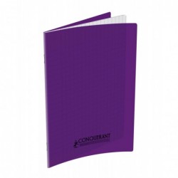 OXFORD Cahier Conquérant Classique 48 pages Grands Carreaux 17x22 90g Couverture polypro violet