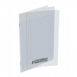OXFORD Cahier Conquérant Classique 48 pages Grands Carreaux 17x22 90g Couverture polypro incolore