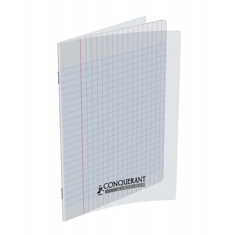 OXFORD Cahier Conquérant Classique 48 pages Grands Carreaux 17x22 90g Couverture polypro incolore