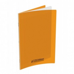 OXFORD Cahier Conquérant Classique 96 pages Grands Carreaux 24x32 90g Couverture polypro orange