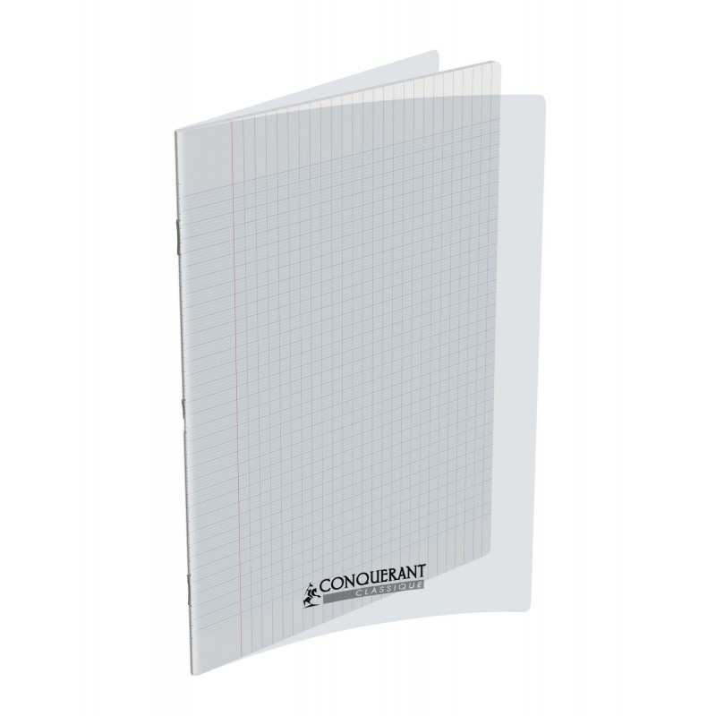 OXFORD Cahier Conquérant Classique 96 pages Grands Carreaux 24x32 90g Couverture polypro incolore