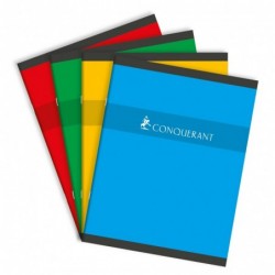 CONQUERANT 7 Cahier piqûre 17x22 cm 96 pages Grands Carreaux  Papier 70g