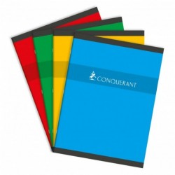 CONQUERANT 7 Cahier piqûre 24x32 cm 96 pages Grands Carreaux  Papier 70g