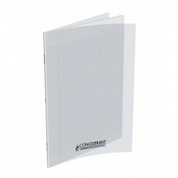 OXFORD Cahier Conquérant piqûre 192 pages Grands Carreaux 24x32  Couverture Polypro incolore