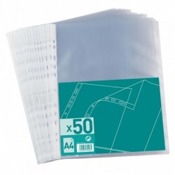 ELBA Sachet de 50 pochettes perforées Polypro 4/100e A4