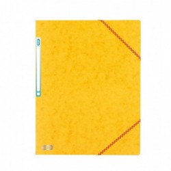 ELBA Chemise A4 carte lustrée TOP File 3 rabats à élastiques JAUNE