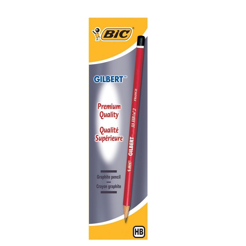 BIC Crayon graphite tête trempée corps rond mine HB CONTE GILBERT