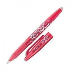 PILOT Stylo à bille encre gel (s'efface à l'aide de la gomme en bout de stylo) FRIXION coloris rouge