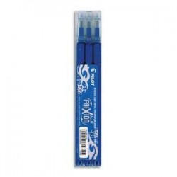 PILOT Pochette de 3 recharges pour roller FriXion Ball pointe moyenne (0
