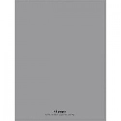 NEUTRE Cahier piqûre 24x32 48 pages grands carreaux 90g. Couverture polypro gris