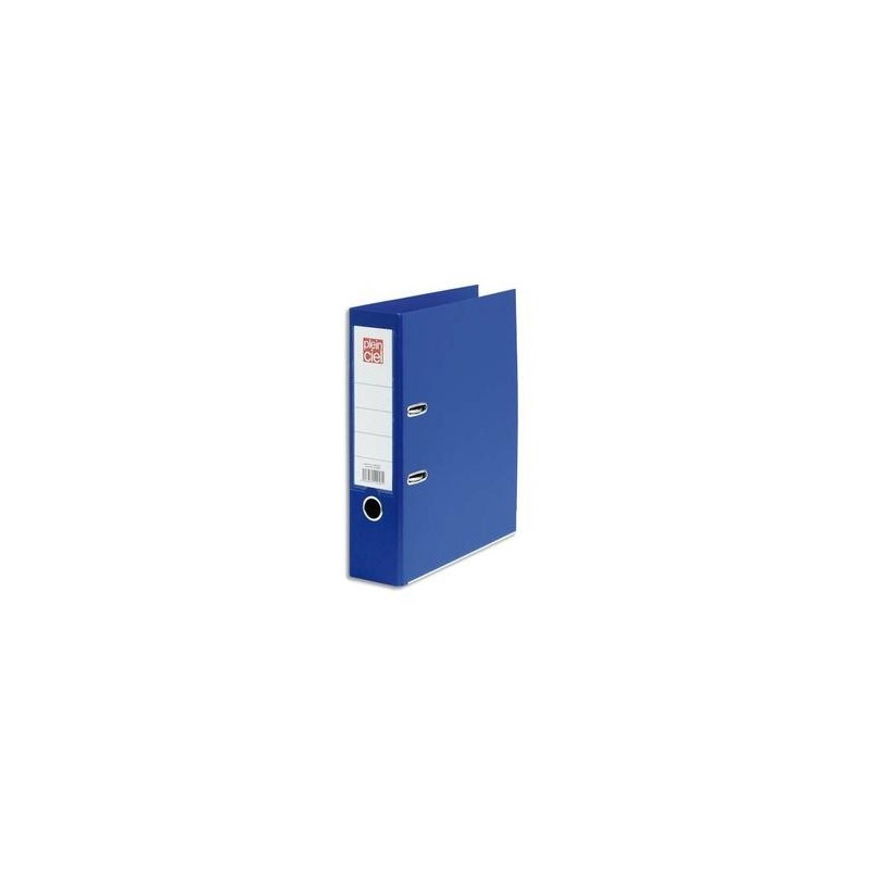 PLEIN CIEL Classeur à levier en polypropylène intérieur/extérieur. Dos 8 cm.Format A4. Coloris bleu foncé