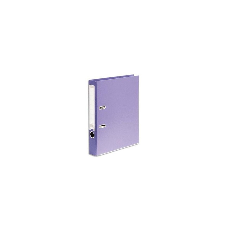 Classeur à levier en polypropylène intérieur/extérieur. Dos 5 cm. Format A4. Coloris lilas